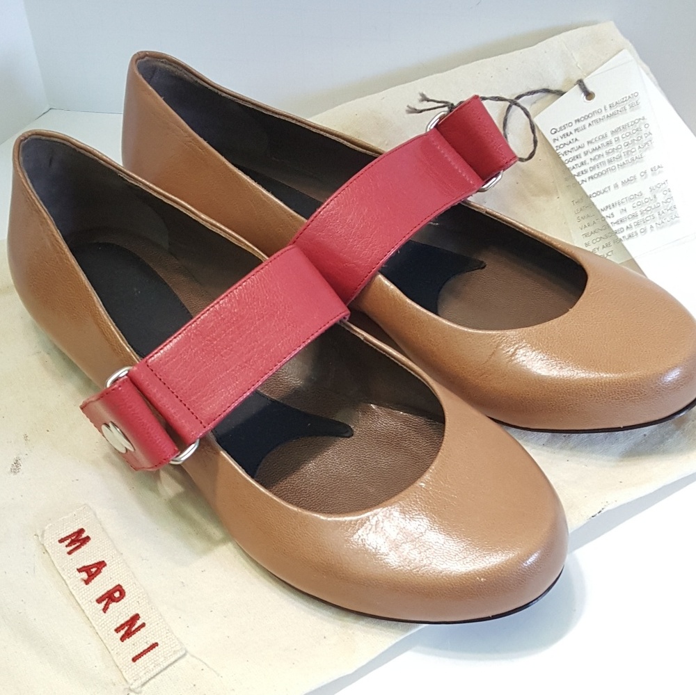 NWOB Marni Tan Mary Jane Size 38.5
